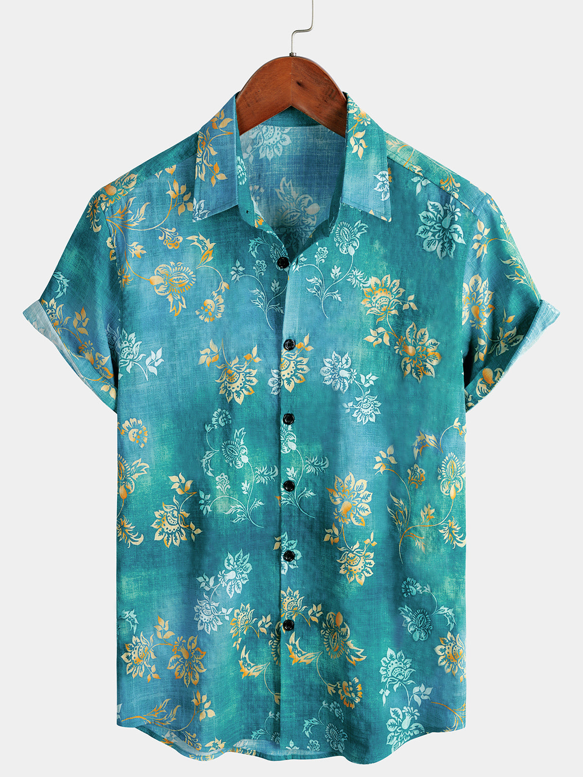 Chemise Homme Hawaïenne Florale Vintage