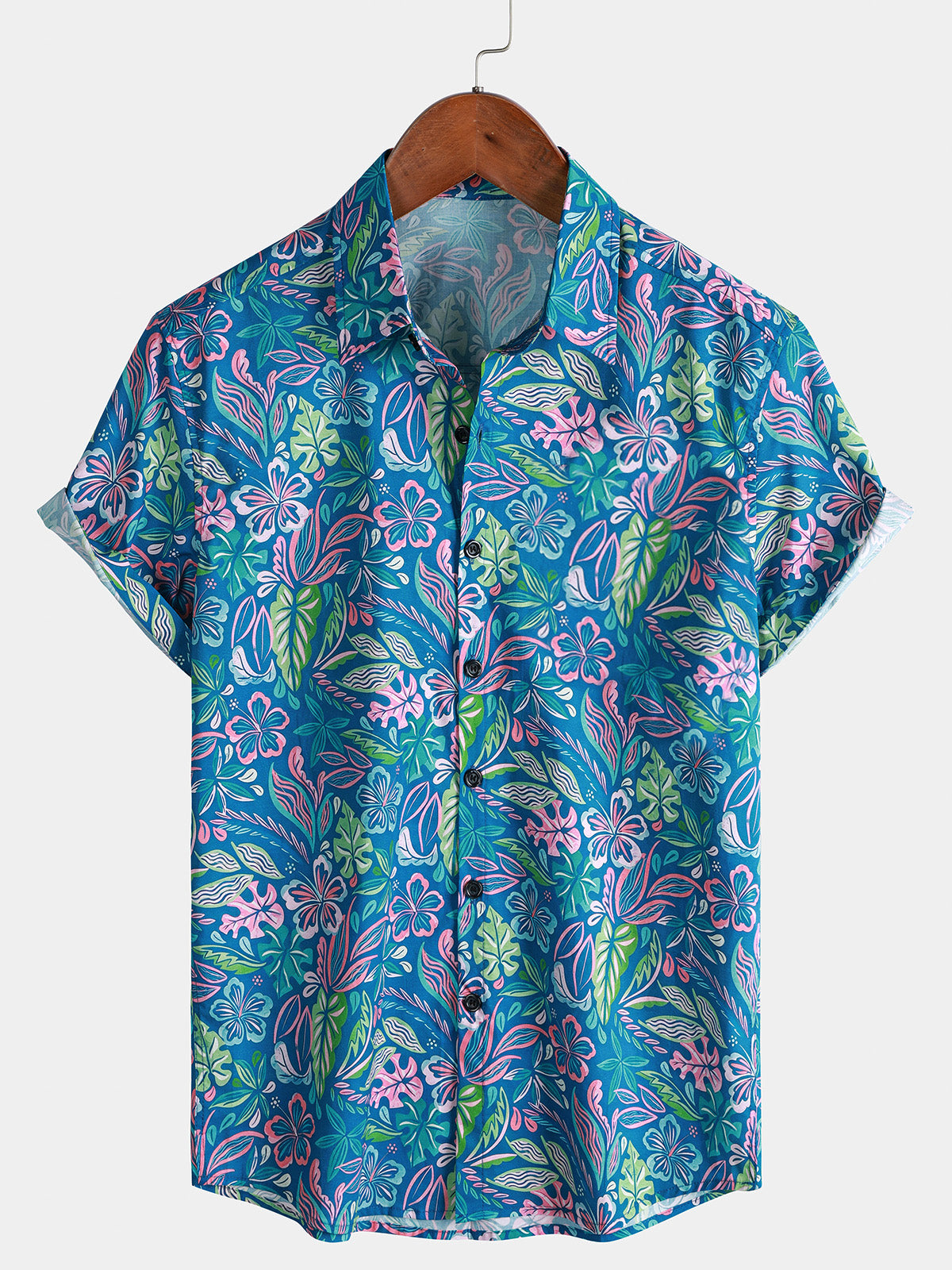 Chemise Homme Florale Vacances Manches Courtes