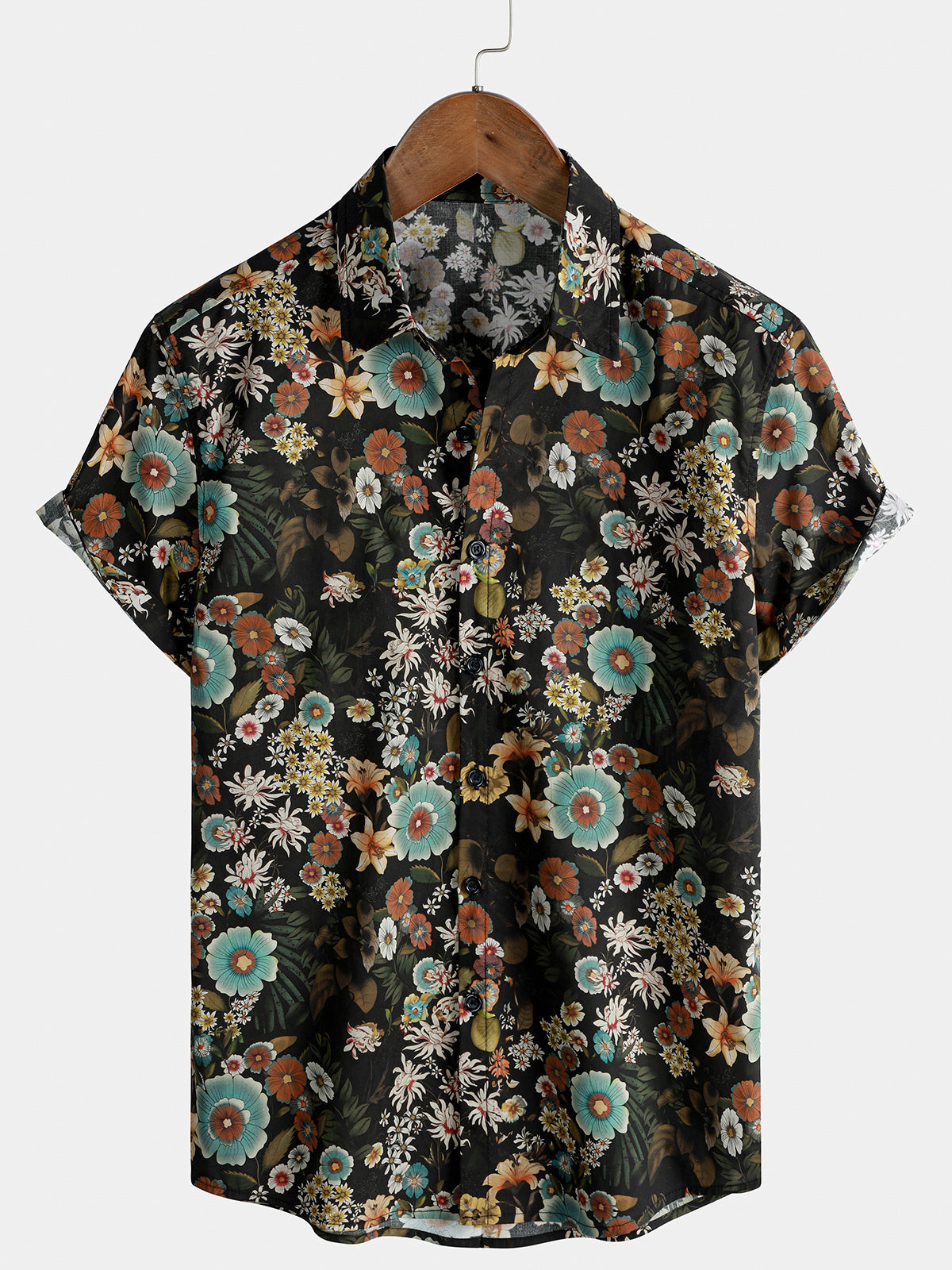 Chemise Homme Florale Vintage Vacances Manches Courtes