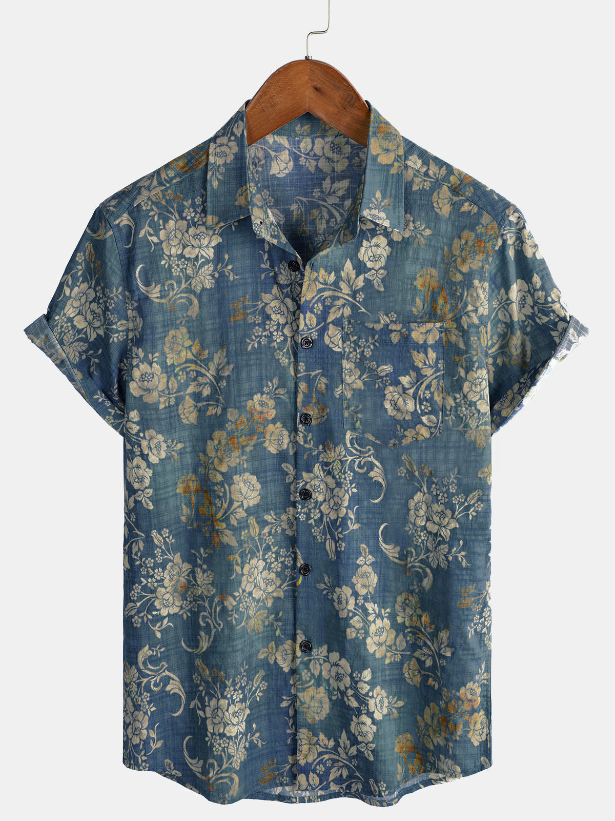 Chemise Homme Florale Vintage en Coton