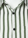 Chemise décontractée à manches longues et boutonnée à rayures pour hommes