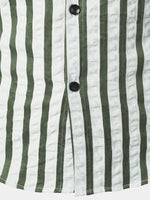Chemise décontractée à manches longues et boutonnée à rayures pour hommes