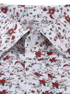 Chemise à manches longues boutonnée à imprimé floral pour hommes