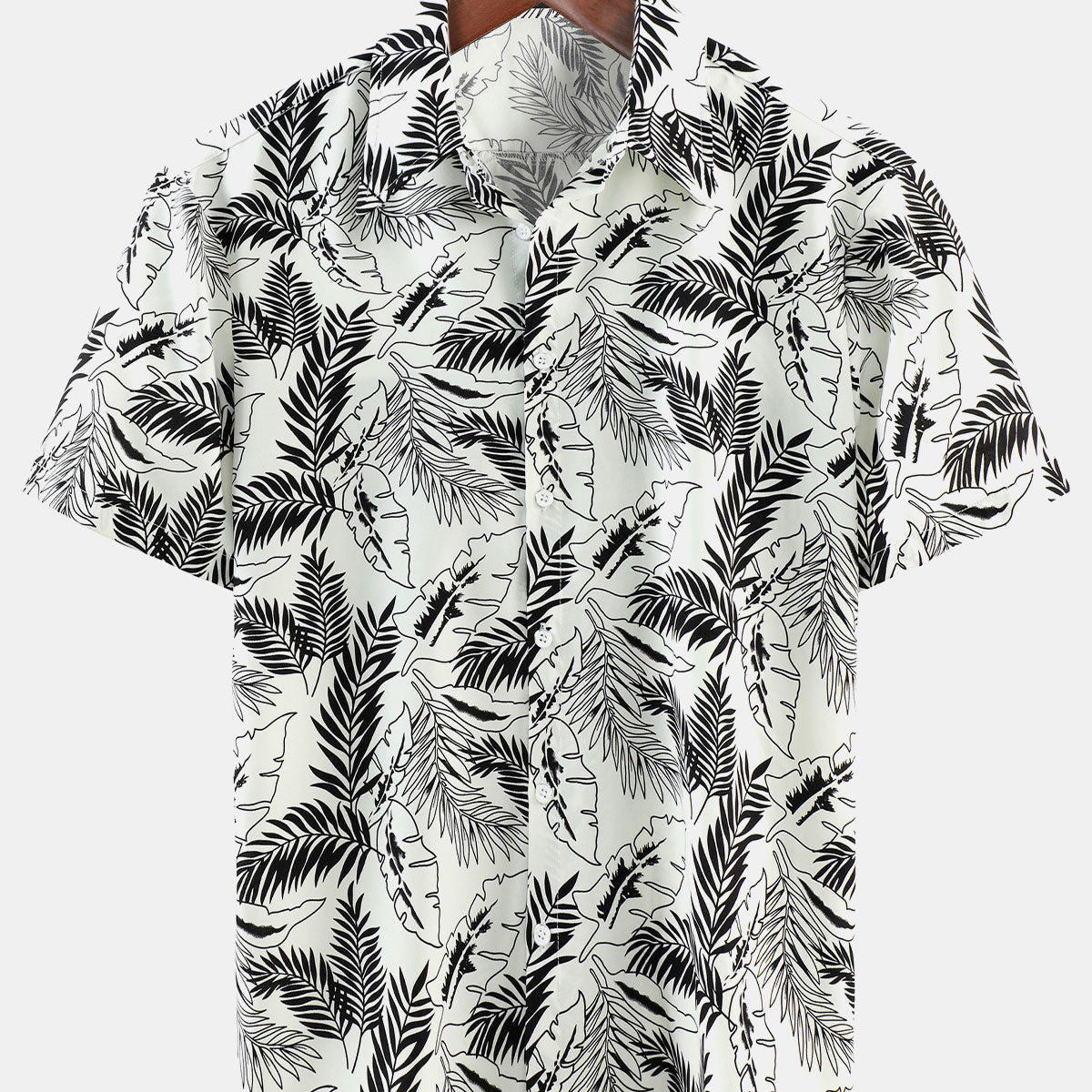 Chemise d'été à manches courtes pour hommes, imprimé tropical, plage