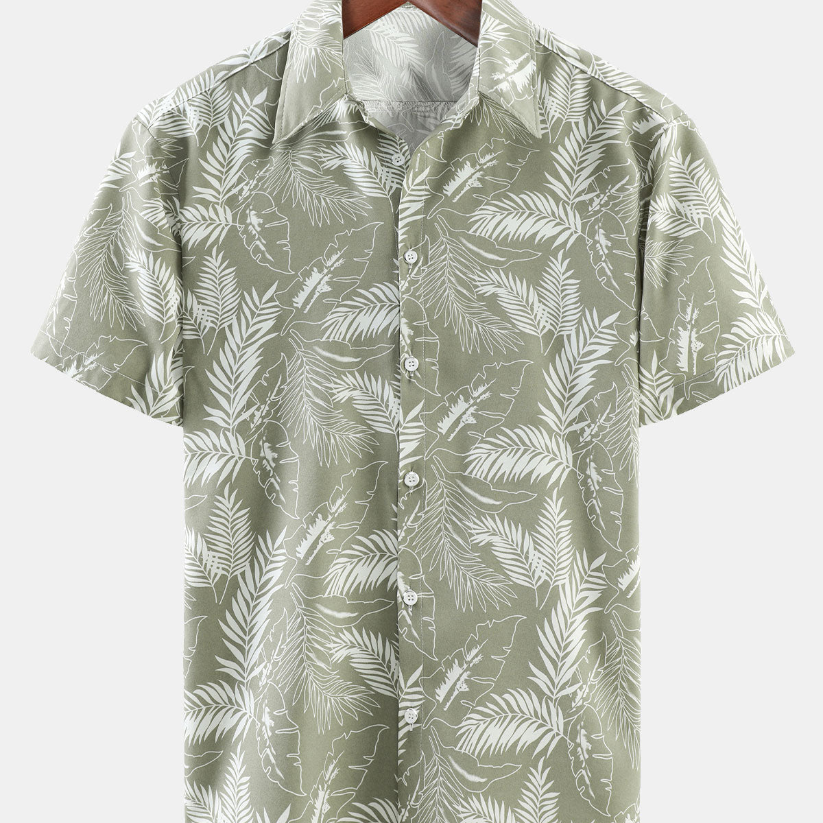 Chemise d'été boutonnée à manches courtes pour hommes, imprimé Tropical, plage
