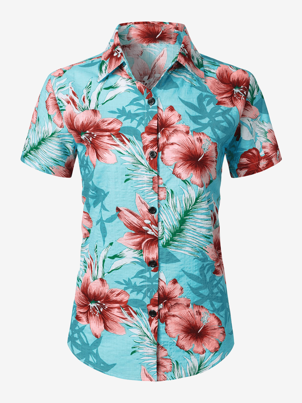 Chemisier imprimé Floral pour femmes, chemise hawaïenne en coton à manches courtes, chemise Aloha de plage et d'été