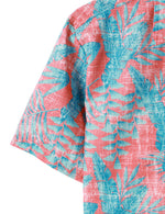 Chemise à manches courtes hawaïenne d'été à imprimé tropical rouge pour hommes
