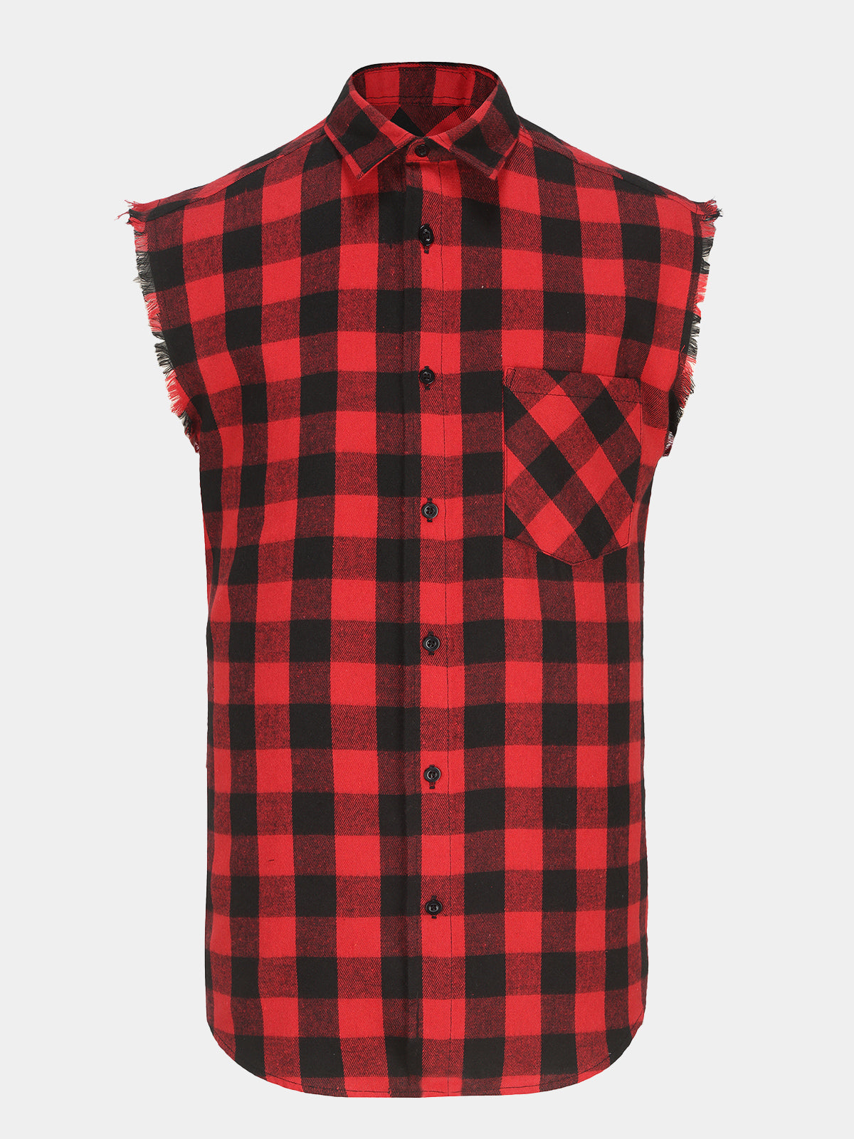 Chemise Homme Décontractée à Carreaux Sans Manches Style Plage