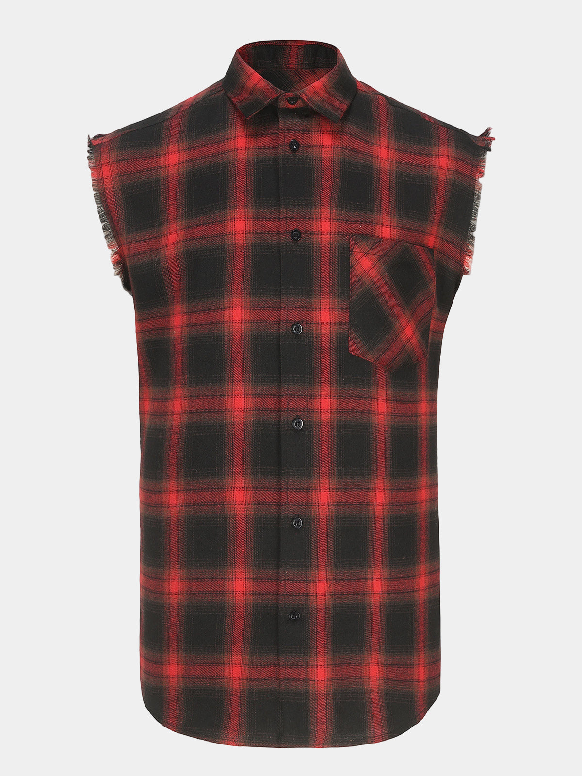 Chemise Homme Décontractée d’Été à Carreaux Sans Manches