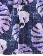 Chemise à manches courtes hawaïennes pour hommes avec poche décontractée et imprimé de plantes tropicales pour hommes
