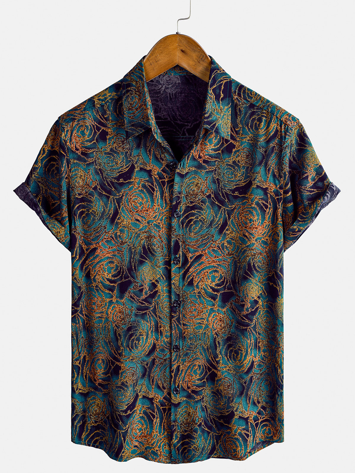 Chemise Homme Florale Artistique Rétro