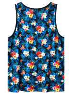 Chemise hawaïenne sans manches à fleurs pour hommes