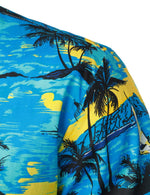 Chemise en coton à manches courtes pour homme Blue Hawaiian Cruise Tropical Island Vacation Summer