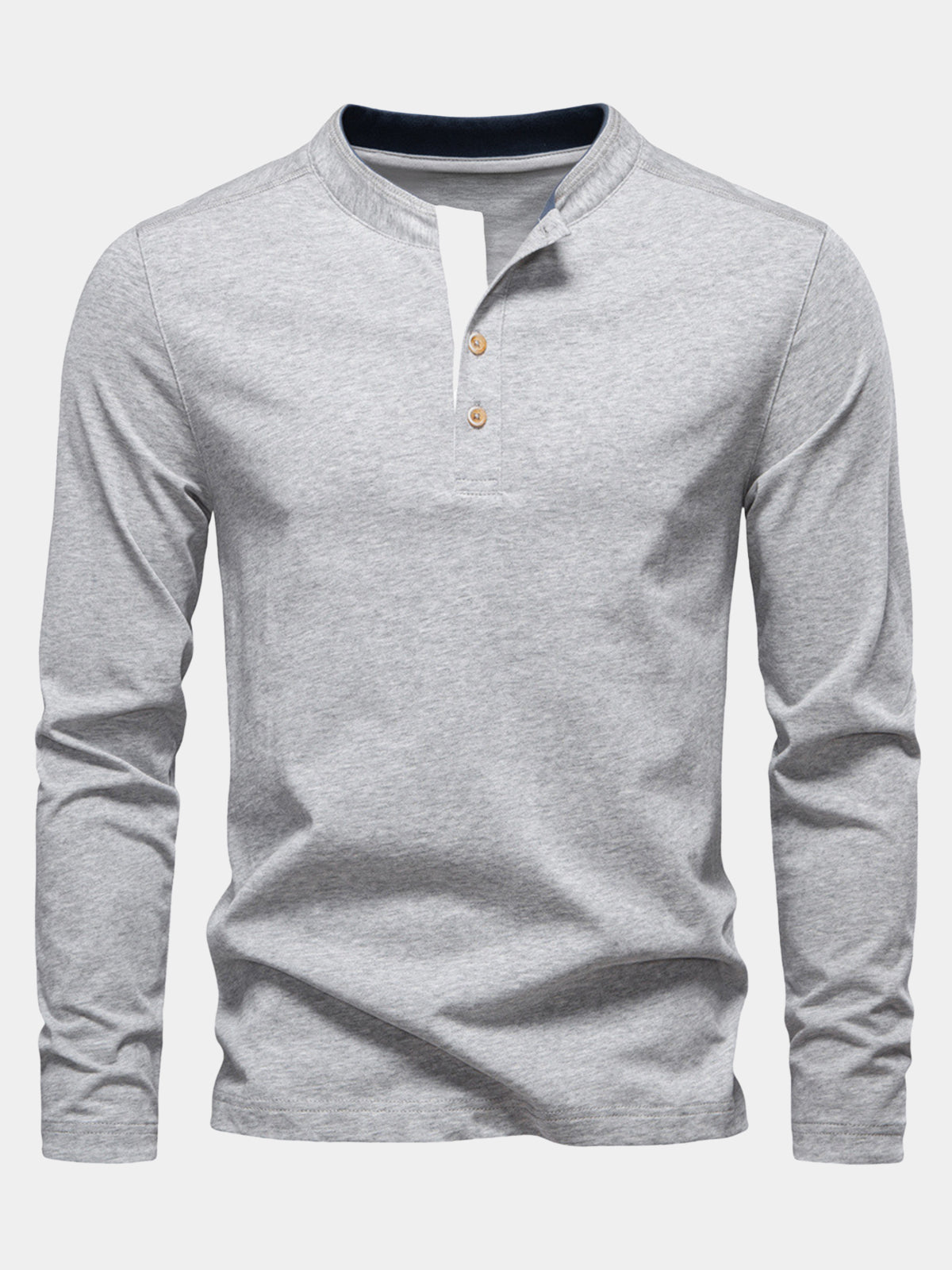 Henley Coton Gris Clair Homm