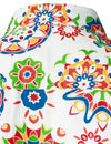 Chemise habillée à manches longues boutonnée en coton floral respirant pour hommes