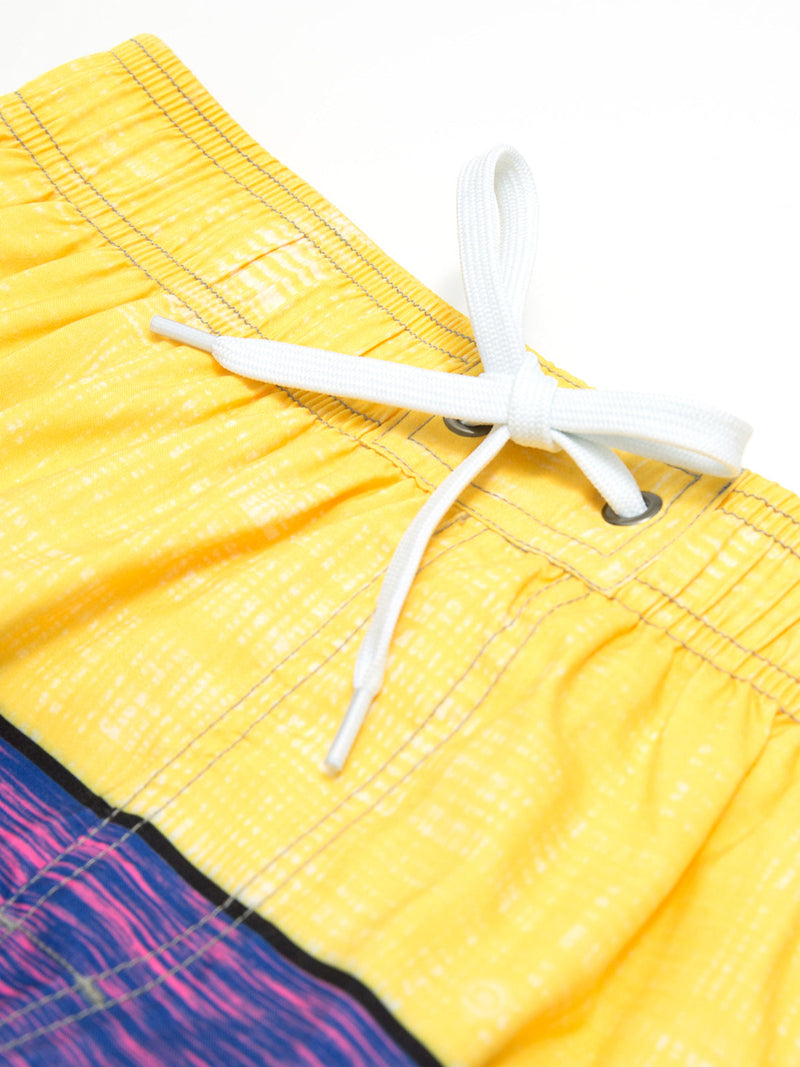 Shorts de plage décontractés d'été en patchwork tricolore pour hommes
