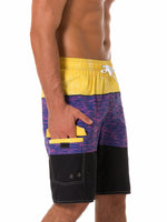 Shorts de plage décontractés d'été en patchwork tricolore pour hommes