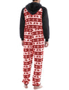 Pyjama à capuche en flanelle à capuche avec poche zippée pour homme