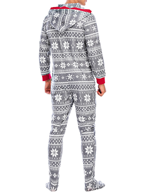 Pyjamas à capuche avec poche zippée à capuche pour hommes