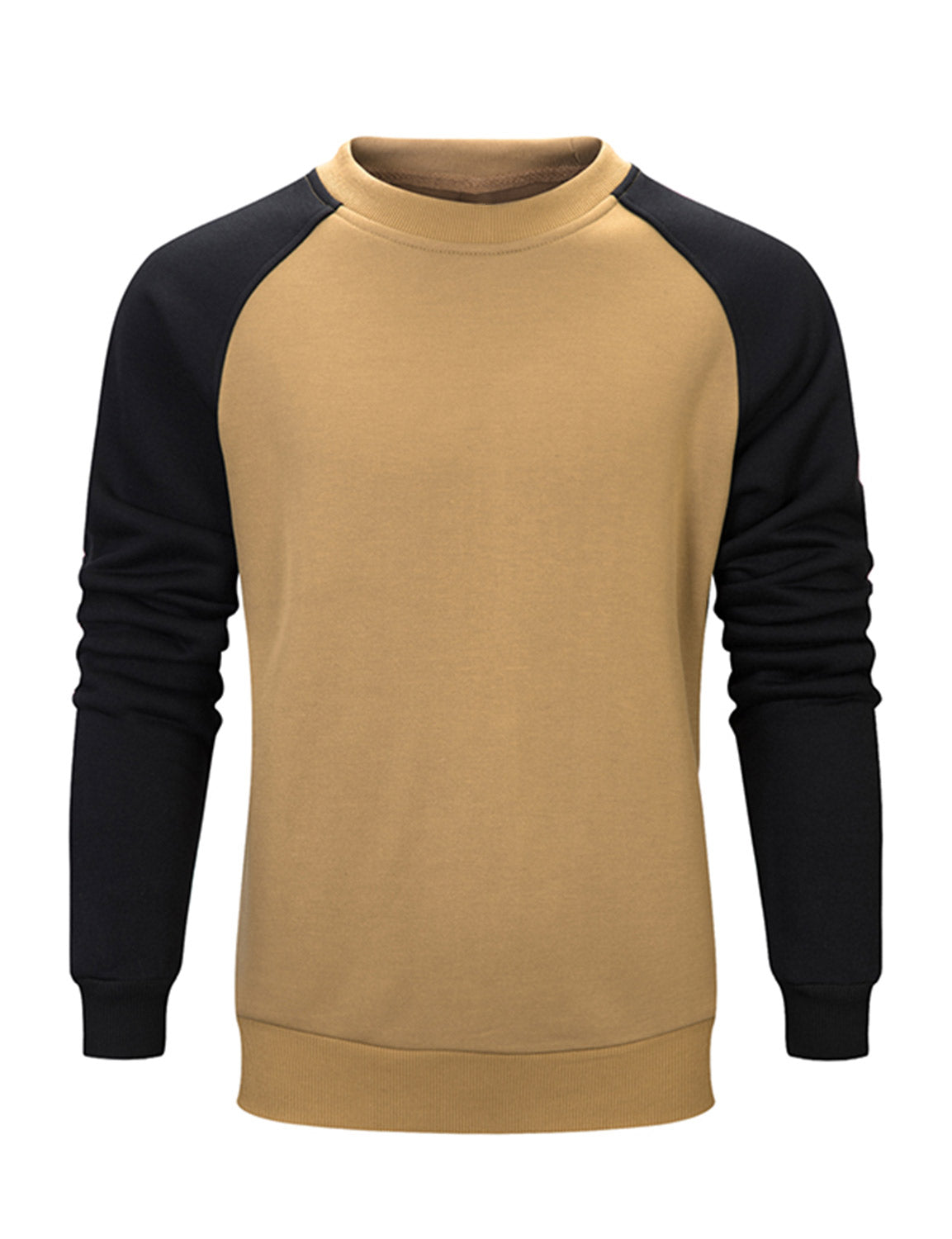 Sweat-shirt décontracté à manches longues et blocs de couleurs pour hommes