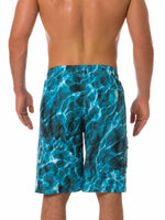 Short de plage décontracté pour homme Summer Wave Ocean Print Short de bain