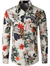 Chemise imprimée de motifs floraux homme