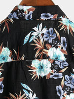 chemisette en coton imprimé floral homme