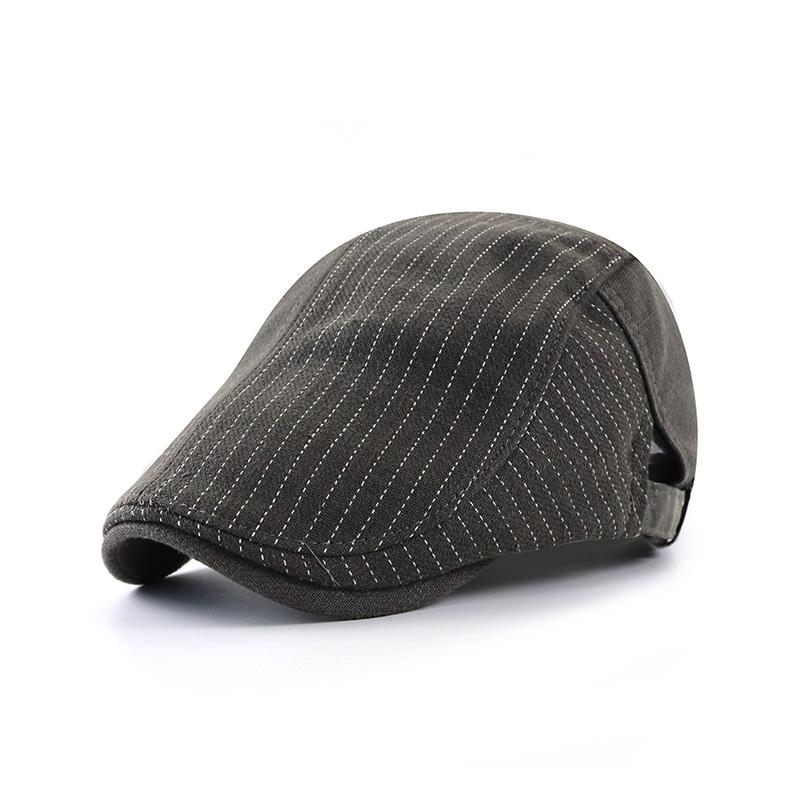 Casquette tout-aller décontractée à coutures rayées pour hommes