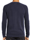 T-shirt décontracté à manches longues et col Henry de couleur unie pour hommes
