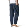 Pantalon décontracté léger en coton à taille élastique pour hommes