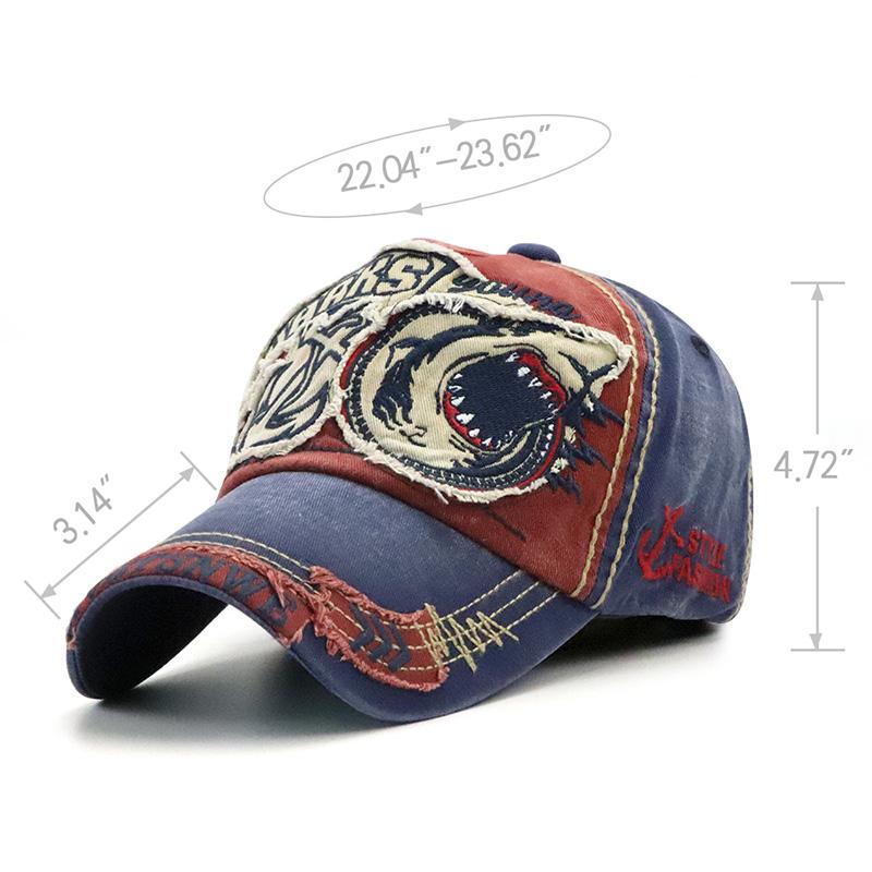 Casquette de baseball décontractée extérieure en coton lavé pour hommes