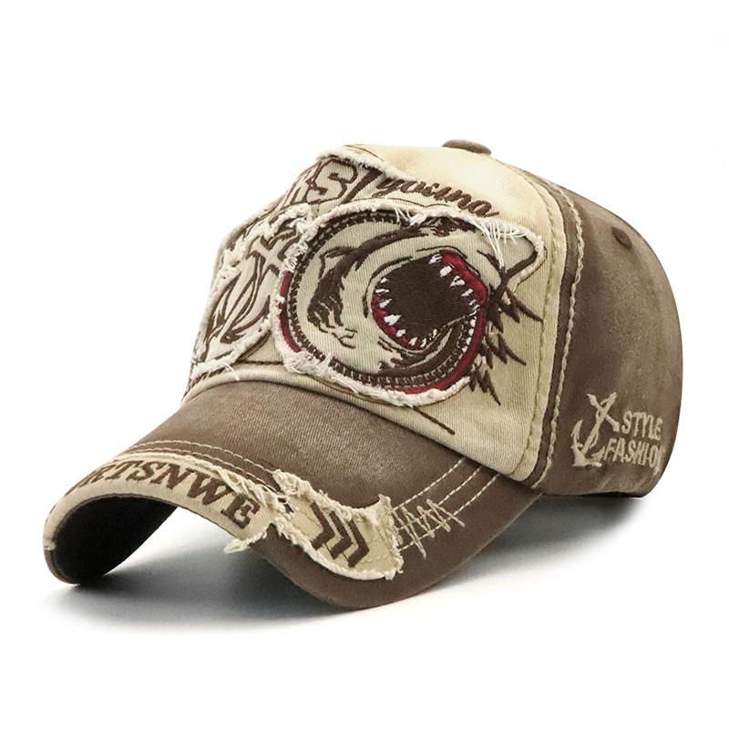 Casquette de baseball décontractée extérieure en coton lavé pour hommes