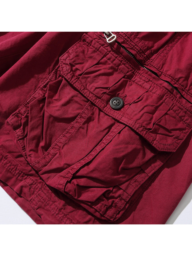 Short en coton décontracté de couleur unie pour hommes
