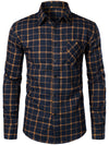 Chemise coupe classique en flanelle à carreaux