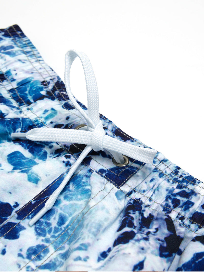 Hommes Casual Wave Ocean Print Holiday Shorts de plage d'été Maillots de bain