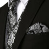 Ensemble de 3 pièces pour hommes Paisley Gilet cravate pour costume ou smoking
