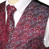 Ensemble de 3 pièces pour hommes Paisley Gilet cravate pour costume ou smoking