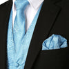 Ensemble de 3 pièces pour hommes Paisley Gilet cravate pour costume ou smoking