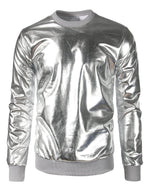 Haut de style discothèque brillant métallisé pour homme