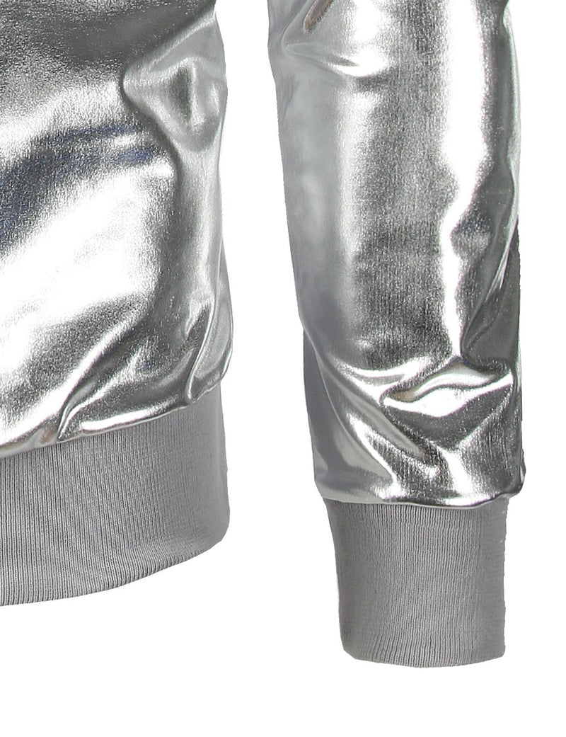 Haut de style discothèque brillant métallisé pour homme