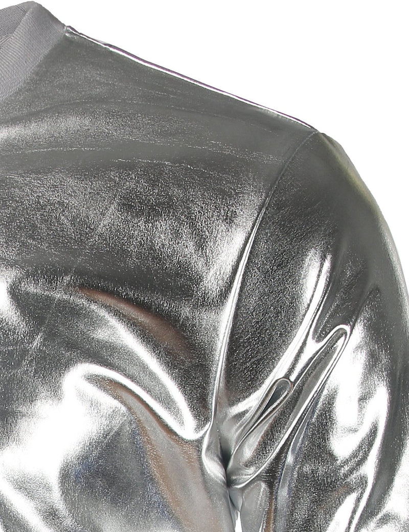 Haut de style discothèque brillant métallisé pour homme