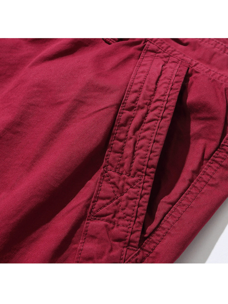 Short en coton décontracté de couleur unie pour hommes