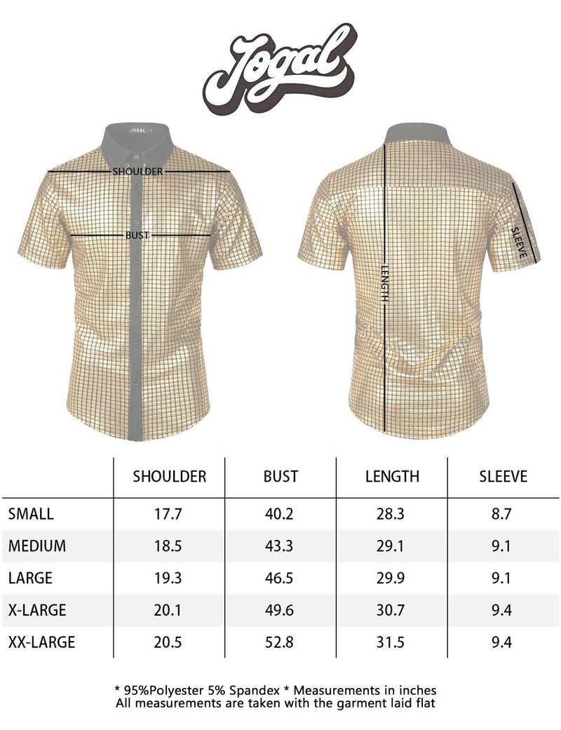 Chemise Habillée Homme Paillettes Manches Courtes Chemises Boutonnées Costume De Soirée Disco