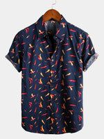 Chemise à manches courtes en coton Red Hot Chili Pepper pour homme