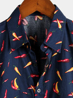 Chemise à manches courtes en coton Red Hot Chili Pepper pour homme