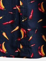 Chemise à manches courtes en coton Red Hot Chili Pepper pour homme