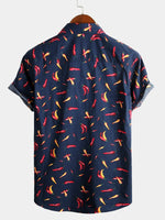 Chemise à manches courtes en coton Red Hot Chili Pepper pour homme