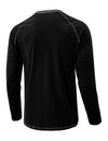 T-shirt à manches longues décontracté à col Henry pour hommes