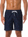 Short de Plage Décontracté Imprimé Baleine pour Homme Maillot de Bain Bleu Marine