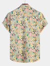 Lot de 2| Chemise respirante à manches courtes en coton imprimé pour hommes
